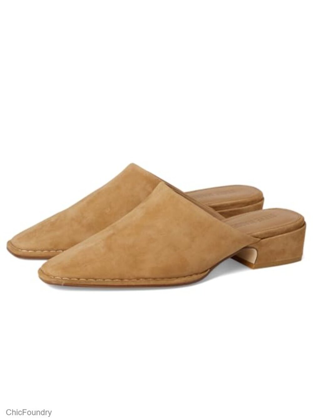 Steve Madden Dessa Mule Suede Pull-On Block Heel Closed Toe